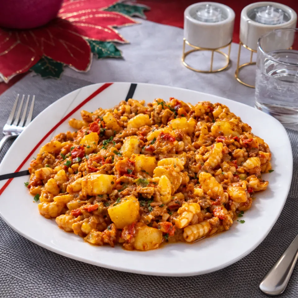 Balkán-style húsos serpenyő